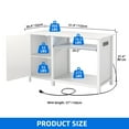 thumbnail image 2 of Uforic Fish Tank Stand with Electrical Sockets, Cabinet for 55-75 Gallon Aquarium, RGB Lighting Strip Ideal for Turtle Enclosure, Lizard Habitat, Supports up to 900 Pounds, White, 2 of 10