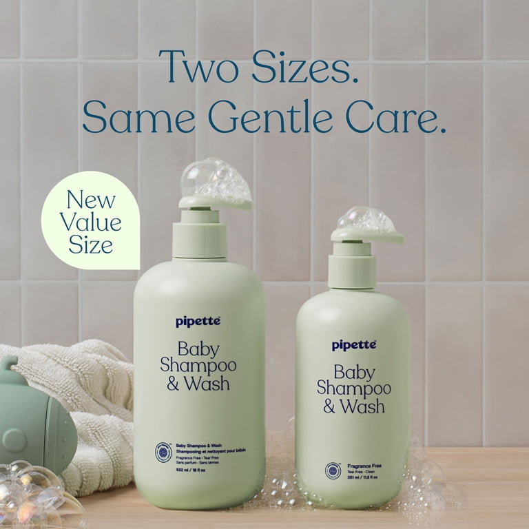 Pipette Fragrance Free Baby Shampoo and Wash, 18 oz photo 3
