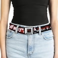 thumbnail image 5 of Friday the 13th Belt, Seatbelt Buckle Belt, Friday the 13th Jason Voorhies Mask Text Black Red White, Youth 22 to 32 Inches, 5 of 9