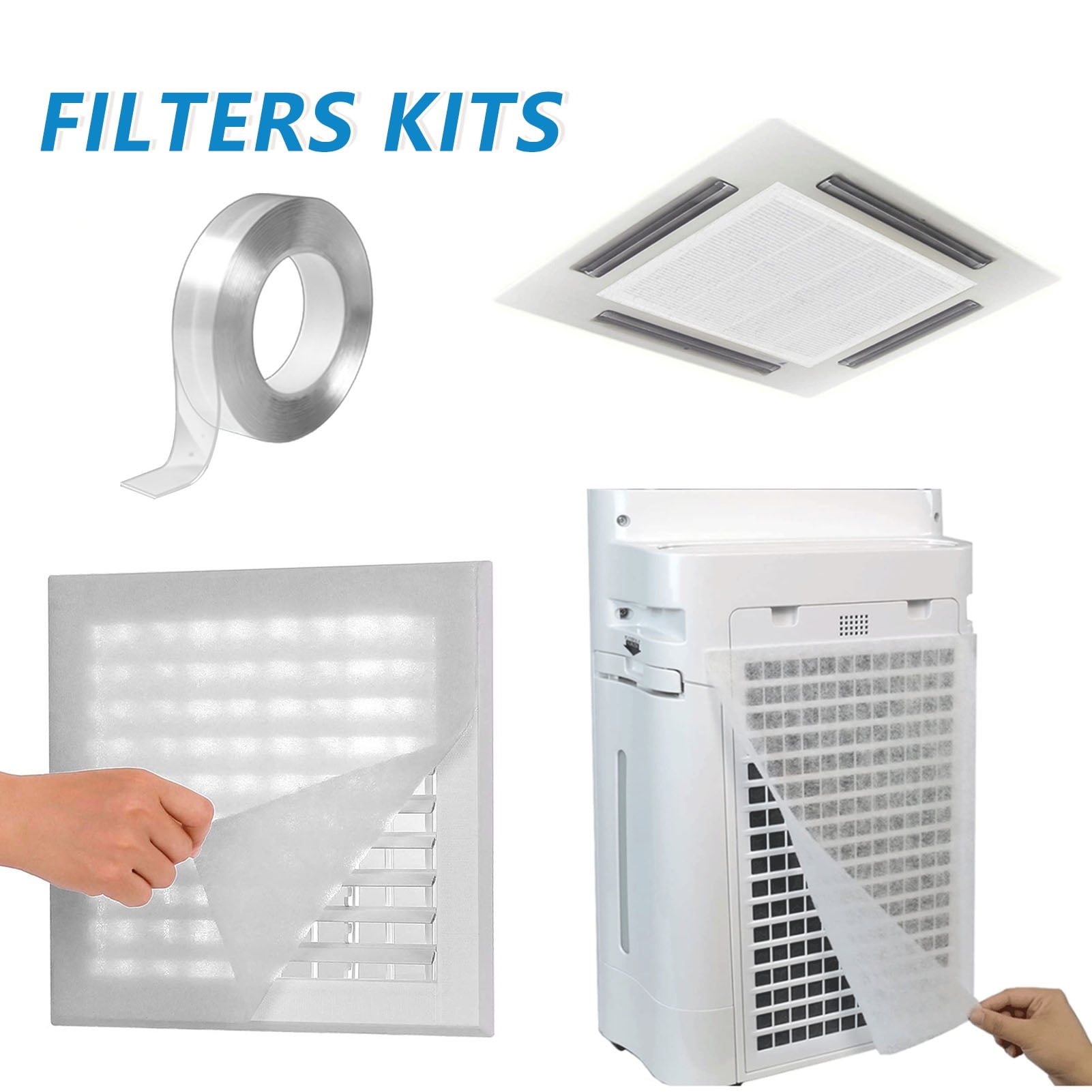 Air Vent Filters Kit 78'' x 39'' Electrostatic Media with 118'' of