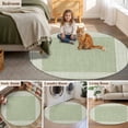 thumbnail image 6 of Sage Green Retro Greek Key Large Area Rugs for Bedroom Living Room, Soft Non Slip Carpet Bedside Rug, Geometric Greece Ancient Rustic Round Floor Cover Kitchen Accent Rug 4' for Dining Room/Office, 6 of 9