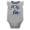 thumbnail image 4 of Girls Newborn & Infant Navy/Heather Gray Tampa Bay Rays Little Fan Two-Pack Bodysuit Set, 4 of 5