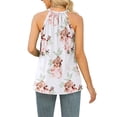 thumbnail image 3 of Fantaslook Womens Tank Tops Summer Lace Halter Tops Sleeveless Shirts Pleated, 3 of 7