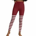 thumbnail image 3 of Gyexs Red and White Striped Tights for Women Christmas Leggings Funny Party Wear Soft Thermal Winter Tights Red & Size XXL, 3 of 6