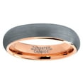 thumbnail image 3 of Charming Jewelers Tungsten Wedding Band Ring 5mm for Men Women Comfort Fit 18K Rose Gold Plated Plated Domed Brushed Lifetime Guarantee Size 7.5, 3 of 5