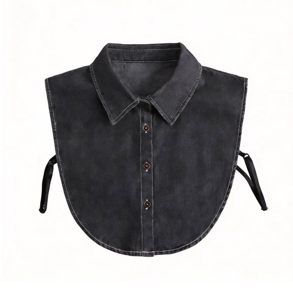 MEICHEN Denim False Collar for Women Sweater Denim Collars Jean Blouses Button Down Dickey Layering Summer Essentials Fall Fashion Accessories