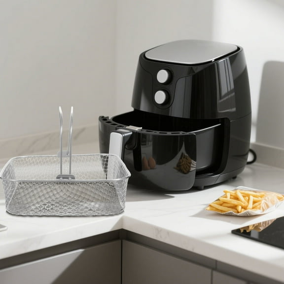 HEANUJJ Multi Purpose Air Fryer Basket Metal Mesh with Ergonomic Handle