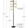 thumbnail image 2 of Brightech Liam Dimmable Asian Lantern Shade Tree LED Floor Lamp Light, Black, 2 of 11