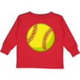 thumbnail image 3 of Inktastic Personalized Softball Boys or Girls Long Sleeve Toddler T-Shirt, 3 of 5