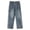 Blue, variant on ZJXFGS Wide Leg Jeans for Women Trendy High Waisted Drawstring Tie Elastic Waist Stretchy Denim Pants Trouser Jeans Black L