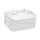 thumbnail image 2 of Contenedor para albóndigas apilable, organizador para refrigerador, contenedor de almacenamiento de alimentos grande Blanco 3 capas, 2 of 9