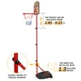 AOKESI Kids Basketball Hoop Set, Adjustable 2.8ft6.2ft, Indoor/Outdoor