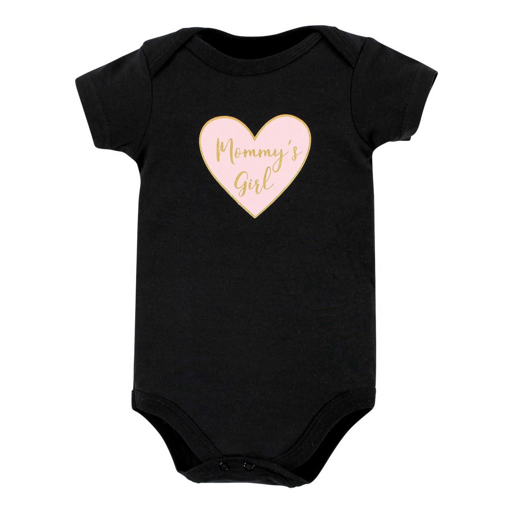 Hudson Baby Short Sleeve Bodysuits, 5-Pack, Newborn- 24 Months