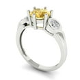 thumbnail image 2 of Clara Pucci 14K White Gold 1.72ct Citrine Three-Stone Ring for Women, 2 of 8