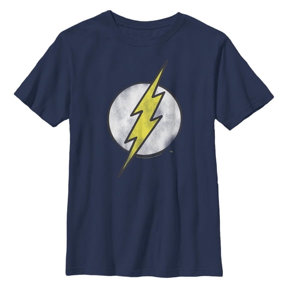 Boys' Husky Justice League Distressed Lightning Logo Graphic T-Shirt