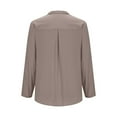 thumbnail image 4 of WFJCJPAF 2024 New Product 锛?Blouses for Women Long Sleeve Y Neck,Fashionable Women's Sequined Pocket Button Blouses Long Sleeved Stand Up Collar Tops - Khaki XXXXXL, 4 of 5