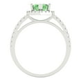 thumbnail image 4 of 2.38ct marquise cut green Zircon 18k white gold halo Bridal Wedding Engagement Promise Anniversary Ring for Women size 9.75, 4 of 7