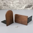thumbnail image 3 of Walnut Wood Desktop Organizer Desktop Office Home Bookends Book Ends Stand Holde, 3 of 11