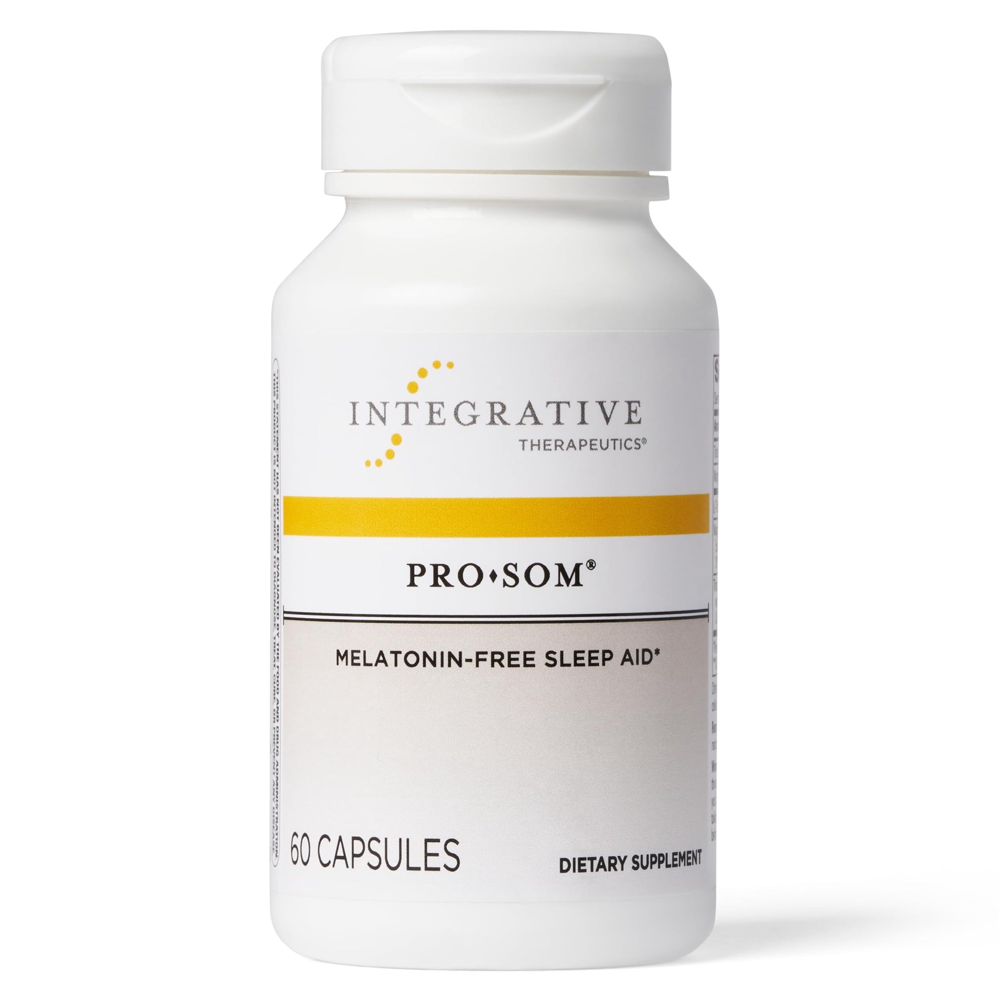 Integrative Therapeutics Pro-Som - Melatonin-Free Quality Sleep Support for Nighttime Relaxation* - Bedtime Supplement for Restful Sleep Support* - Dairy- & Gluten-Free - 60 Capsules (15 Servings)