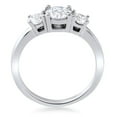 thumbnail image 2 of Pompeii 1 1/2ct 3 Stone Round Diamond Engagement Ring 14K White Gold Lab Grown (G,VS2), 2 of 4