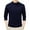 Navy, variant on Men's Mock Neck Sweater Long Sleeve Solid Color Pullover Casual Knitted Tops Comfy Loungewear with Ribbed Cuff Green L