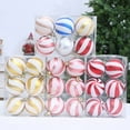thumbnail image 2 of LanSuare 6Pcs Christmas Balls Ornaments, 2.3" Stripe Shatterproof Painted Xmas Hanging Ball Ornaments for Xmas Tree Decor, Party Accessories Decor(Multicolor), 2 of 4
