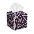 thumbnail image 1 of Balery Flower Porta Pañuelos de Cuero con Estampado – Funda Moderna Cuadrada para Caja de Pañuelos, Dispensador 5x5x5'', 1 of 7