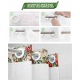 thumbnail image 6 of Xmas Ball Poinsettia Eucalyptus Snow No Hooks Shower Curtain with Snap in Fabric Liner Set, Winter Berry Retro Linen Shower Curtains Waterproof Bath Curtain with See Through Top Window, 72x72 Inch, 6 of 6