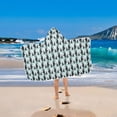thumbnail image 2 of Yayeee Kids Hooded Towel with Hand Pockets Beach Soft Absorbent Bath Wrap 50 x 23.5 inch, Green Penguins Pattern, 2 of 5