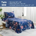 thumbnail image 2 of Floral Printed Sheet Set King Soft Microfiber Botanical Bed Sheets Extra Deep Pocket Pieces, 2 of 6