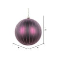 thumbnail image 2 of Vickerman 4" Plum Matte Glitter Ball Christmas Ornament, 4 pieces per bag, 2 of 2