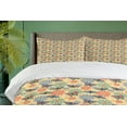 thumbnail image 4 of Ambesonne Moth Duvet Cover Sets, Butterflies Around Blossoms, 2-Queen, Pale Orange and Ceil Blue, 4 of 7