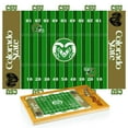 thumbnail image 3 of Picnic Time 910-00-505-134-0 Colorado State Rams Digital Print Icon-Football Cutting Board Tray with 3 Piece Knife Set, Natural, 3 of 3