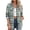 Green, variant on Women's Plaid Flannel Shirt Long Sleeve Button Down Casual Checkered Blouse Oversized Lumberjack Top Fall Winter Layering Piece Red Black Buffalo Check Soft Loose Fit Tunic Shacket Jacket