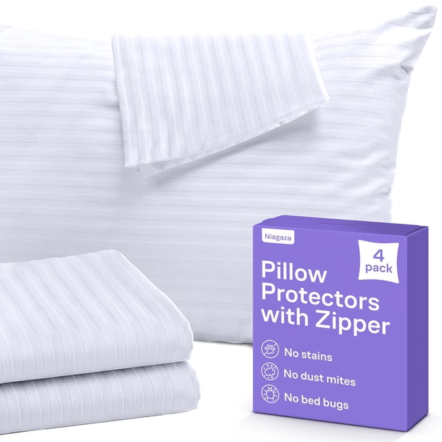 Juego de protectores de almohada Niagara Sleep Solution Queen Size x4