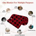 thumbnail image 6 of Red Black Plaid Christmas Snowflake Throw Blanket,Flannel Fleece Blanket with Striped Design for Couch,Winter Snowflake Xmas Soft Breathable All Season Plush Blankets for Sofa Office Car Seat 40"x60", 6 of 9