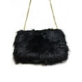 thumbnail image 2 of C.C Women's Evening Faux Fur Fuzzy Crossbody Shoulder Bag Clutch Purse, Furry Black, 2 of 4