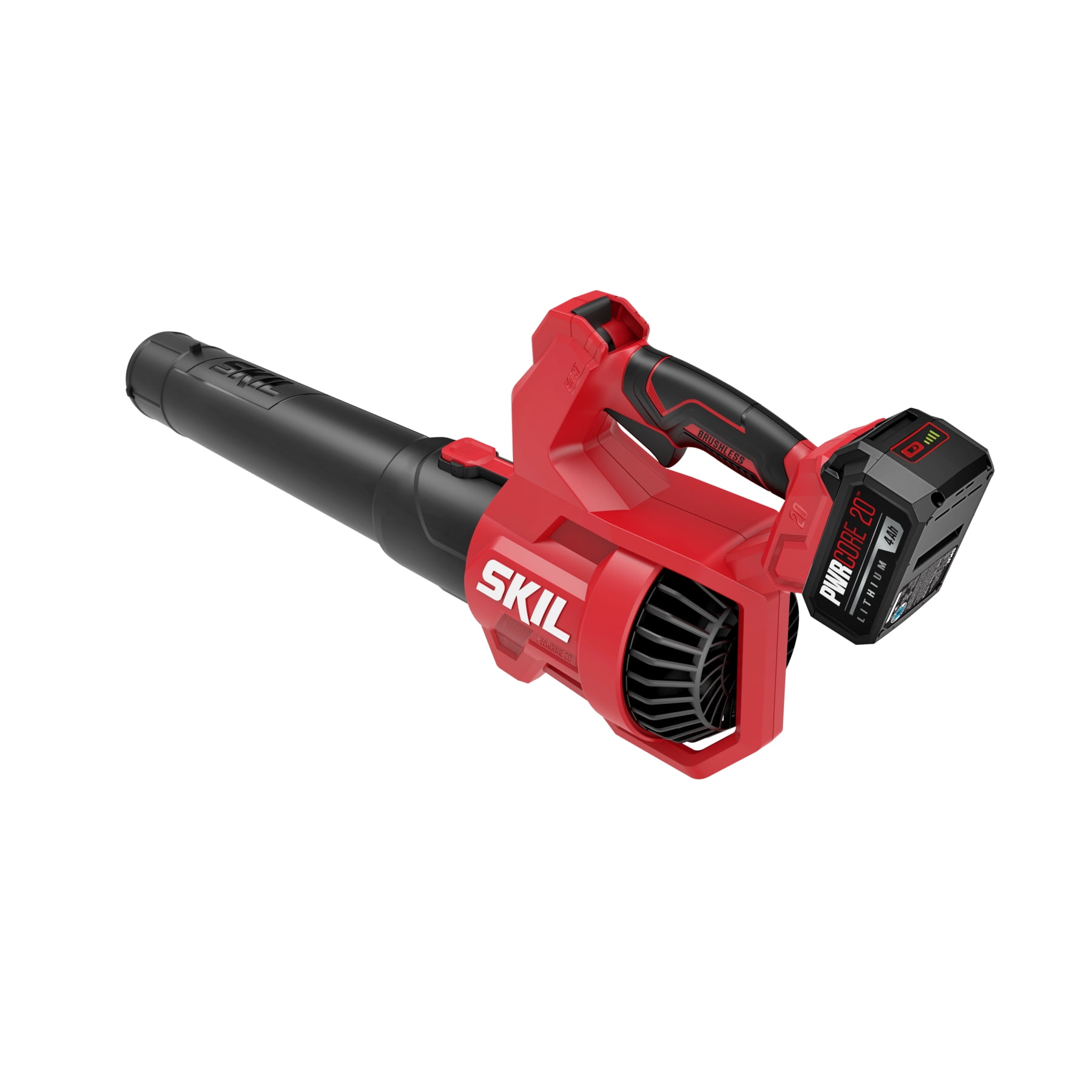 SKIL PWR CORE 20V Cordless Leaf Blower, Brushless 420 CFM 105 MPH Electric Leaf Blower with Variable Speed, 4.0Ah Battery and Charger, BL0420B-13​