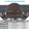 thumbnail image 3 of 25W 3CCT Dual Head Plug-in LED Security Light, Motion Sensor & Dusk to Dawn Floodlight, 3 Lighting Modes, 3000K/4000K/5000K Selectable, ETL&FCC Listed, Bronze, 3 of 9
