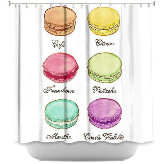 Shower Curtains 70" x 73" from DiaNoche Designs by Diana Evans - Laduree Macaroons I