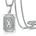thumbnail image 1 of Collar con Colgante Inicial PROSTEEL de Acero Inoxidable para Hombres y Mujeres♥ Letra X Nombre de Amor Personalizado, 1 of 8
