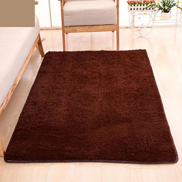 Alfombra Mullida Marrón Para Salón O Dormitorio - 60x110 Cm, Pelo Grueso, Antideslizante, Fácil De Limpiar