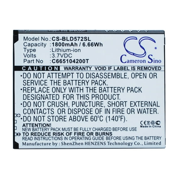 1800mAh C765804200L C665104200T Battery for BLU D572i Studio 5.0 S II Y530Q W510U D572 D572A Studio 5.0S