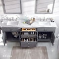 thumbnail image 3 of Totti Artemis 72 Inch Grey Transitional Double Sink Bathroom Vanity, 3 of 7