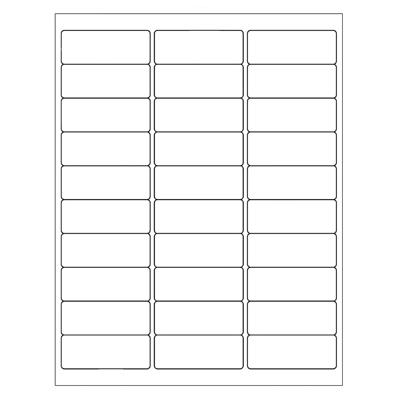 White Address Labels, 1" x 2-5/8", 30 Labels per Sheet, 1000 Sheets (30,000 Labels Total), Laser & Inkjet Compatible, 5160 Template Compatible
