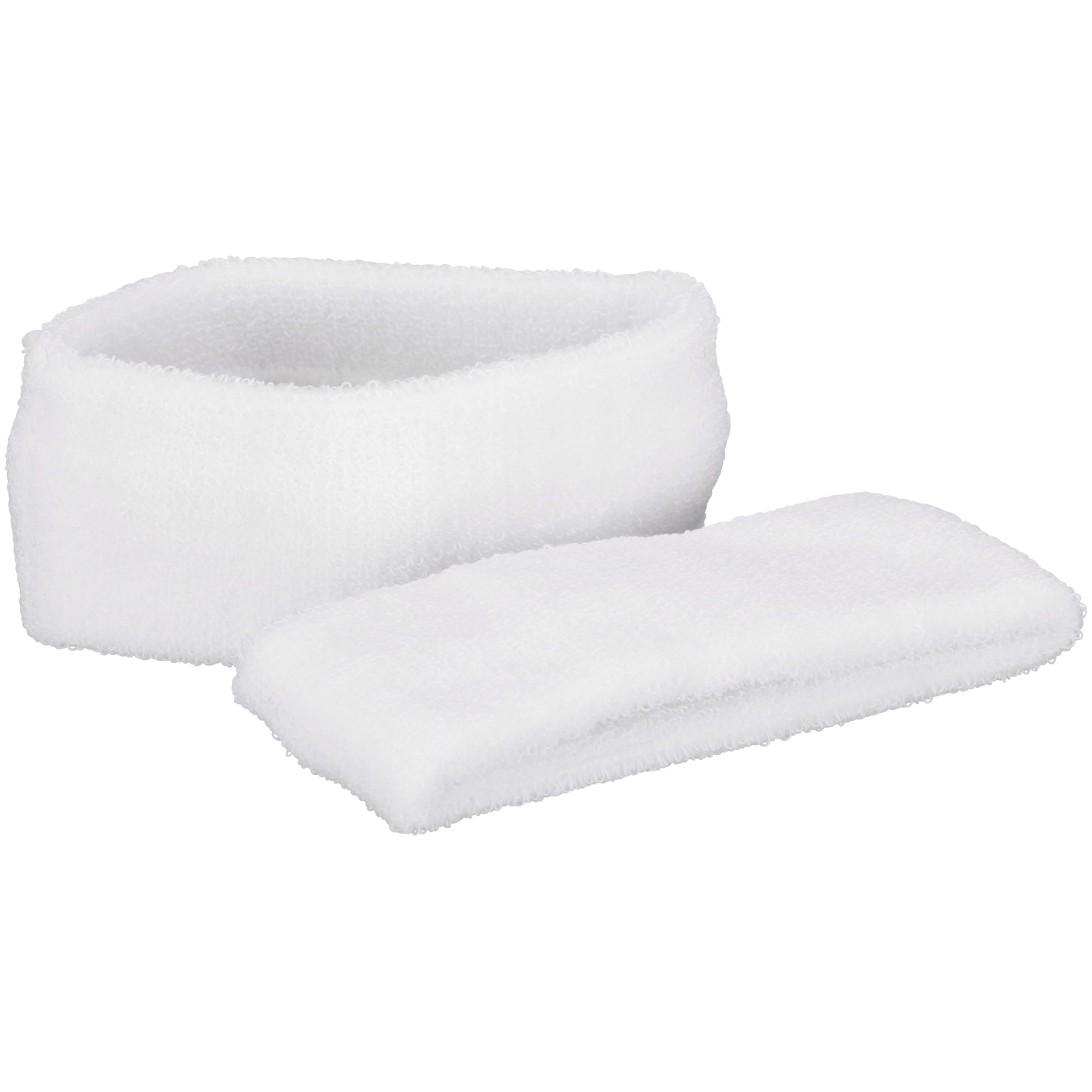 Tourna High Performance White Headbands 2 ct Pack by Unique Sports