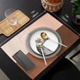 thumbnail image 7 of Placemat Simple Geometric Gradient Brown Kitchen Dining Table r Accessories 4/6pcs Heat Resistant Linen Tableware Pads Mats, 7 of 7