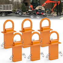 NestE Stake Pocket Tie Down D Rings 6 PCS,Heavy Duty 5/8” Stake Pocket Tie Down Anchor for for Flatbed Cargo Trucks and Trailers,Adjustable Utility Trailer D Rings with Anti-Loss Pin,18000 LBS