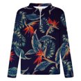 thumbnail image 4 of Blusa de manga larga con estampado digital colorido y media cremallera para hombre Pompotops  oipoqjl47219, 4 of 5