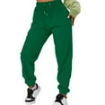 thumbnail image 3 of Beugl Womens Sweatpants Clearance, Women's Casual Solid High Waisted Elastic Band Pants with Pocket Winter Warm Pant Sweatpants for Women Joggers for Women Green L, 3 of 4